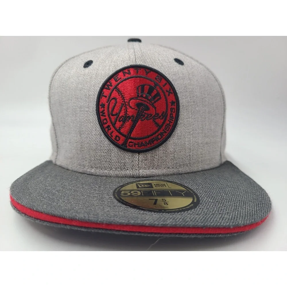 New York Yankees 26 World Championships New Era 59Fifty Fitted 7 5/8 Hat Cap MLB